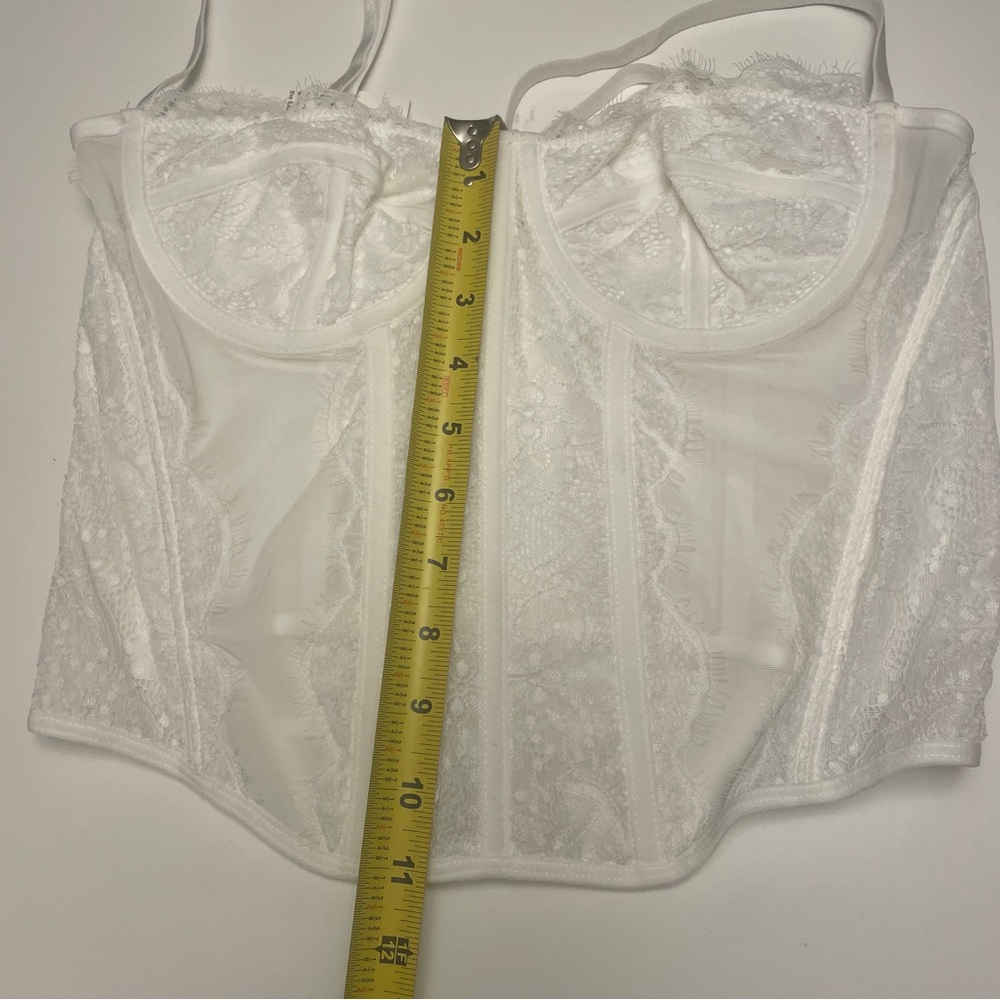 NWT Raxnode White Underwire Bustier M - Picture 8 of 8